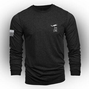 Nine Line Dropline Logo Long-Sleeve T-Shirt Black NWOT